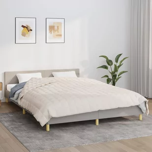 Vidaxl Koc Obciążeniowy, Kremowy, 220X235 Cm, 15 Kg, Tkanina - Koce - miniaturka - grafika 1