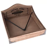 Pozostałe akcesoria kuchenne - VINTAGE HOME drewniane pudełko na chusteczki,21 x 11 x 21 cm - miniaturka - grafika 1
