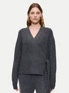 Swetry damskie - Triumph Kardigan Amourette Cozy 10225069 Szary Relaxed Fit - miniaturka - grafika 1