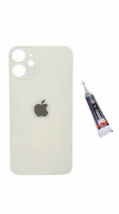 OEM Panel tylny biały do iPhone 12 Big Hole szkło klapka baterii plecki - Części serwisowe do telefonów - miniaturka - grafika 1