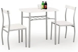 Biały stół z krzesłami K7-R87 - Stoły z krzesłami - miniaturka - grafika 1