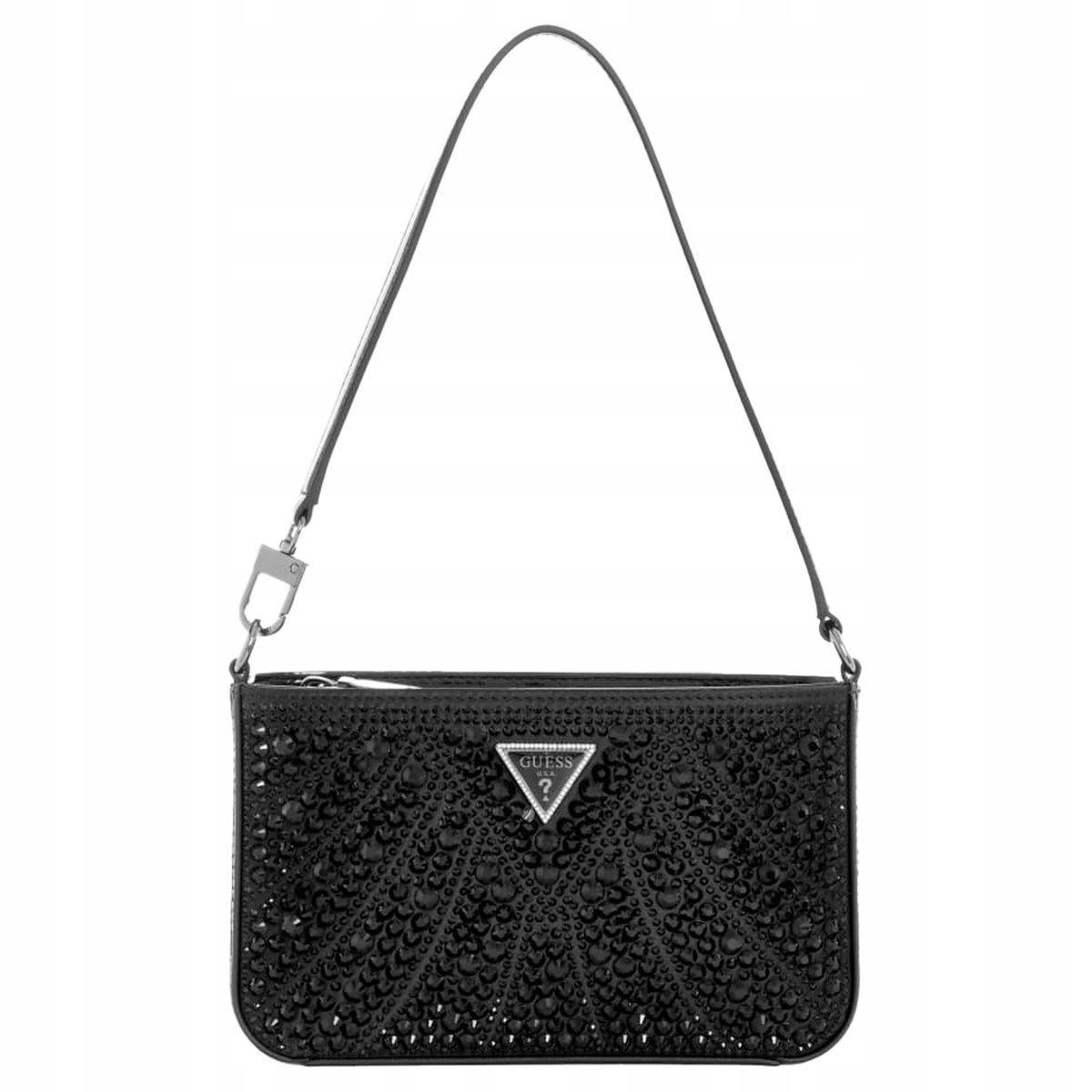 Guess Damska Torebka Czarba Mała Elegancka Na Ramię Ładna Ćwieki Cyrkonie