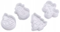 Formy do ciast - Wykrawaczki plastikowe STEMPLE 4szt.pieczątki - miniaturka - grafika 1