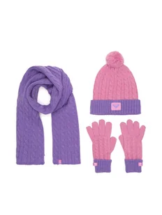 Roxy Zestaw czapka, szalik i rękawiczki RX-KF-001-AW24 Fioletowy - Rękawiczki dla dzieci - miniaturka - grafika 1