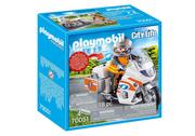 Klocki - Playmobil City Life Emergency Motorbike 70051 - miniaturka - grafika 1