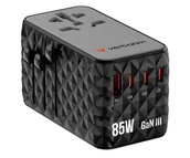Ładowarki do telefonów - Verbatim Charge ´n´ Travel Adapter Diamond 85W Retractable Cable CNT- - miniaturka - grafika 1