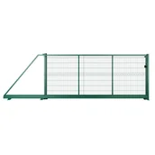 Ogrodzenia - Naterial Brama przesuwna Modus 4x1.7 m lewa zielona - miniaturka - grafika 1