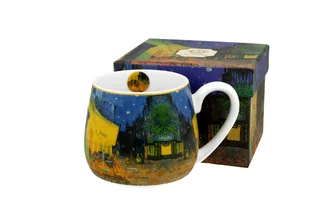 Kubek do kawy i herbaty porcelanowy, baryłka DUO Terrace at Nigh Vincent Van Gogh 430 ml - Kubki - miniaturka - grafika 1