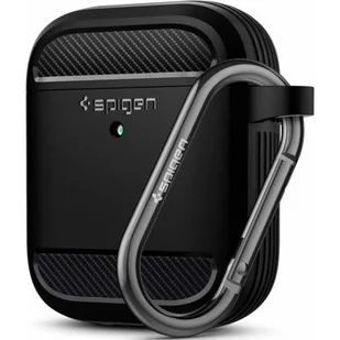 Apple Spigen Etui Spigen Rugged Armor AirPods Matte Black SPN1153BLK - Akcesoria do słuchawek - miniaturka - grafika 1
