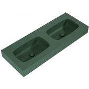 Umywalki - Elita Dimple umywalka 121x46 cm ścienna prostokątna podwójna zielony mat 168889 - miniaturka - grafika 1