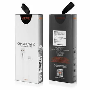 Kabel VIDVIE CB411 USB/iPhone 2.1A, 1m biały - Kable USB - miniaturka - grafika 1
