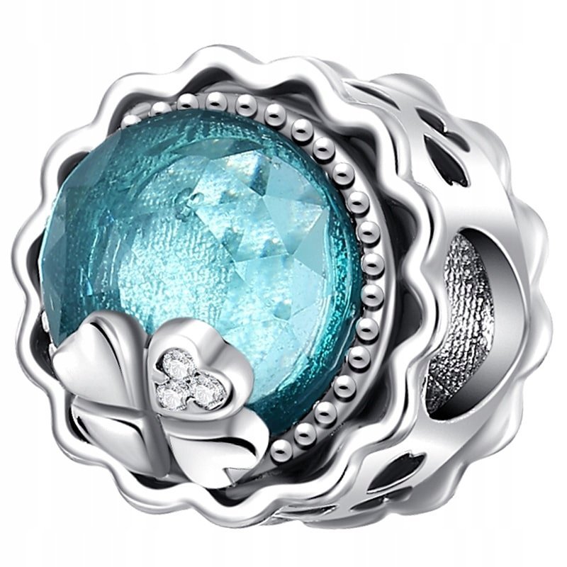Charms Zawieszka Charms Zielony Kryształ Koniczynka Charmsy Trusky