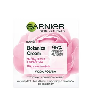 Garnier Botanical Cream - Rose Floral Water - Krem nawilżający do skóry suchej i wrażliwej GARSIWR - Kremy do twarzy - miniaturka - grafika 1