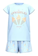 Piżamy dla dziewczynek - NAME IT Girl's NKFNIGHTSET Cap Icecream NOOS piżama Nantucket Breeze, 86/92, nantucket breeze, 86/92 cm - miniaturka - grafika 1