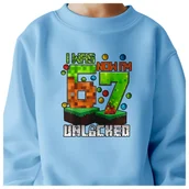 Bluzy dla dziewczynek - BLUZA DZIECIĘCA 67 SIX SEVEN VIRAL DLA CHŁOPCA DZIEWCZYNKI 134-140 - miniaturka - grafika 1