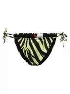 Stroje kąpielowe - HUGO - Damski dół od bikini  Savanna, żółty|zielony|czarny - miniaturka - grafika 1
