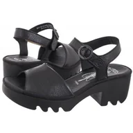 Sandały damskie - Sandały Tull Mousse Black/Black P501503000 (FL403-a) FLY London - miniaturka - grafika 1