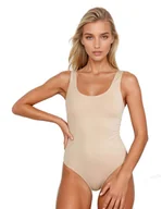 Body - Body damskie z szerokimi ramiączkami tank top Sabrina beżowe XL - miniaturka - grafika 1
