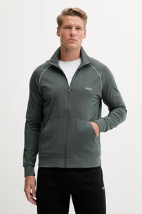 BOSS bluza lounge kolor zielony gładka 50515307 - Bluzy męskie - miniaturka - grafika 1