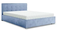 Łóżka - Tapicerowane łóżko pikowane jasny błękit - Solviero - miniaturka - grafika 1