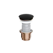 Korki do umywalek - Excellent Korek klik-klak umywalkowo-bidetowy, miedziany, czarna pokrywa - miniaturka - grafika 1