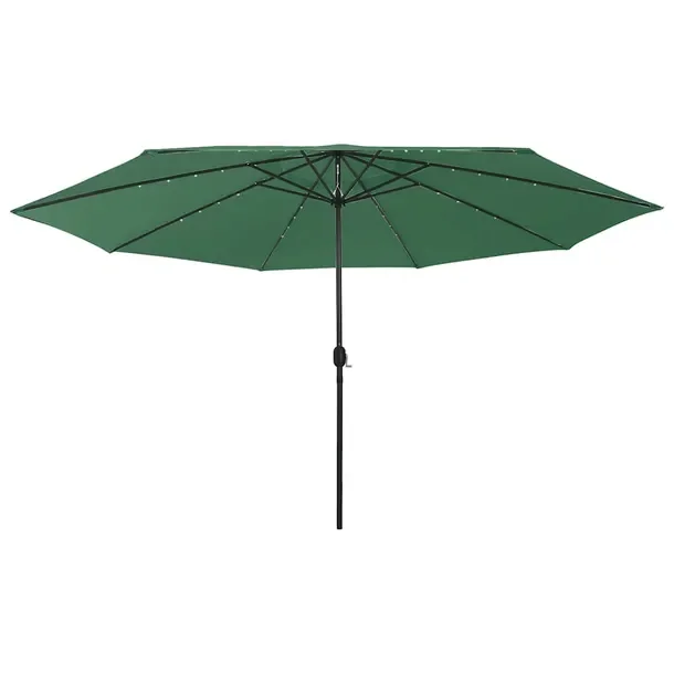 Parasol ogrodowy z LED, 400x267 cm, zielony