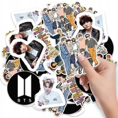 Szkolne artykuły papiernicze - NAKLEJKI ETYKIETY NA ZESZYT NALEPKA Z POSTACIAMI KPOP BTS WZORY 6 SZT - miniaturka - grafika 1