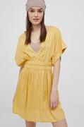 Sukienki - Roxy sukienka kolor żółty mini rozkloszowana - miniaturka - grafika 1