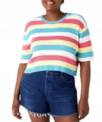 Swetry damskie - Sweter Wrangler RAINBOW KNIT 112146494 W8Q0RPXAZ Maui Blue M - miniaturka - grafika 1