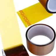 Akcesoria do lutowania - Rosfix TAŚMA KAPTON KAPTONOWA OCHRONNA ODPORNA WYSOKIE TEMPERATURY 240C 100MM x30M - miniaturka - grafika 1