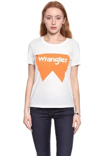 Wrangler, T-shirt damski, Festival Tee Tangerine W7016Evuj, rozmiar S - Koszulki i topy damskie - miniaturka - grafika 1