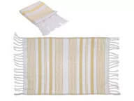 Ręczniki - Ręcznik typu turecki Hammam, biało-żółty 45x70 cm - miniaturka - grafika 1