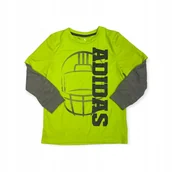 Bluzki damskie - Koszulka bluzka chłopiec ADIDAS 7 lat neon - Adidas - miniaturka - grafika 1