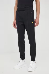 Spodnie męskie - Scott Lyle & Lyle & spodnie męskie kolor czarny gładkie - grafika 1