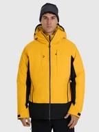 Kurtki i kamizelki sportowe męskie - 4F Kurtka trekkingowa przeciwdeszczowa membrana 20000+ męska - żółta L - miniaturka - grafika 1