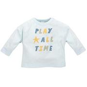 Bluzki dla niemowląt - Pinokio Baby Blouse Long Sleeve Fun Time, 100% Cotton Blue, chłopcy rozm. 62-122 (80), niebieski, 80 - miniaturka - grafika 1