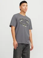 Koszulki męskie - Jack & Jones Koszulka w kolorze szarym - miniaturka - grafika 1