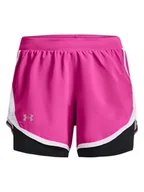 Spodnie sportowe damskie - Under Armour Szorty kolarskie "Fly By 2.0" w kolorze różowym - miniaturka - grafika 1