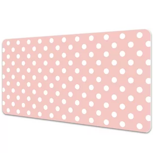 Duża podkładka na biurko Białe kropki 100x50 cm - Podkładki na biurko - miniaturka - grafika 1