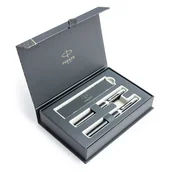 Zestawy piśmiennicze - Zestaw Pióro Wieczne + Pióro Kulkowe Parker Ingenuity czarne CT 2181996 + 2181994 - miniaturka - grafika 1