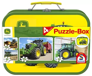 Schmidt Spiele puzzle 56497 Puzzle-Box w metalowej walizce """"""""""""""""John Deere"""""""""""""""" 56497 - Puzzle - miniaturka - grafika 1