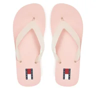 Klapki i japonki damskie - Japonki Tommy Jeans Tjw Logo Flip Flop EN0EN02447 Różowy - miniaturka - grafika 1