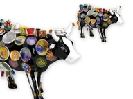 Figurki dekoracyjne - CowParade Houston 2001, The Moo Potter, autor: Meredith McCord. - miniaturka - grafika 1