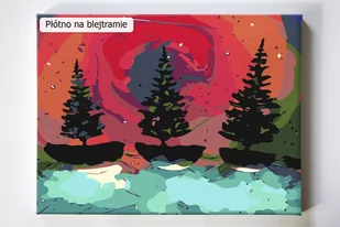 Zaczarowany las, drzewa, tajemnica, malowanie po numerach, blejtram - Malowanie po numerach - miniaturka - grafika 1