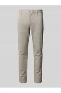 Spodnie męskie - Spodnie materiałowe o kroju slim tapered fit z wpuszczanymi kieszeniami model MARK - Only & Sons - miniaturka - grafika 1