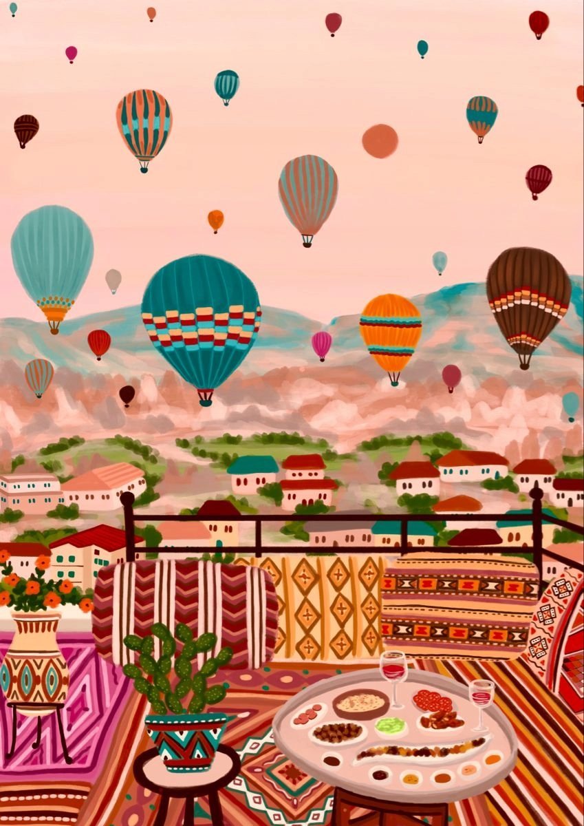 PODKŁADKA POD MYSZ Z Nadrukiem 22x18 cm Kapadocja Turcja Tekst Prezent