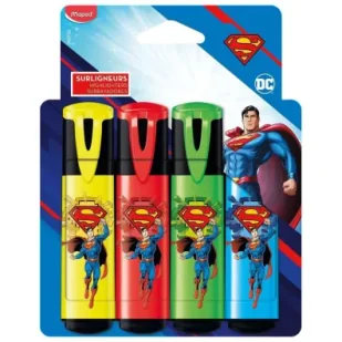 Zakreślacz Superman Fluo 4szt MAPED - Zakreślacze - miniaturka - grafika 1
