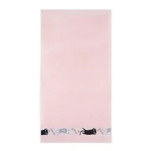 Ręcznik 30x50 Koty Balerina-5222 różowy frotte bawełniany dziecięcy do przedszkola - Okrycia kąpielowe dla dzieci - miniaturka - grafika 1