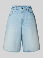 Spodenki damskie - Bermudy o kroju baggy fit z przetarciami i wpuszczanymi kieszeniami - miniaturka - grafika 1