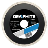 Tarcze do pił - Graphite tarcza tnąca pełna 125x22mm 57H642 - miniaturka - grafika 1